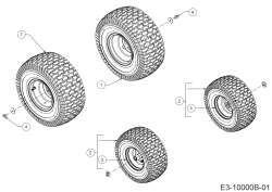 Cub Cadet Ersatzteile Rasentraktoren XT2 PS117I 13DZA1CN603 (2021) Räder 15x6 + 20x8