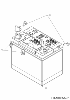 Ersatzteile Bricolage Rasentraktoren INV A13096 LB Typ: 13AH76SF648 (2019) Batterie