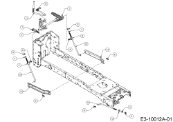 Cub Cadet Ersatzteile Rasentraktoren XT1 OS96 13A8A1CF603  (2017) Mähwerksaushebung