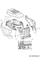 Cub Cadet Ersatzteile Rasentraktoren XT1 OS96 13A8A1CF603  (2017) Motorhaube C-Style