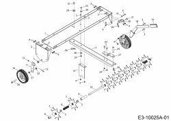 Ersatzteile Zubehör Garten- und Rasentraktoren Rasenlüfter 45-0525  (190-224C000) Typ: 190-224C000  (2017) Grundgerät
