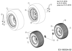 Cub Cadet Ersatzteile Gartentraktoren XT3 QS137 14BIA5CA603  (2020) Räder bis 31.01.2019