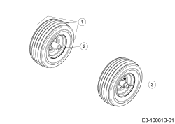 Cub Cadet Ersatzteile Zero Turn XZ1 107 17DMCACS603  (2018) Räder vorne 11x4