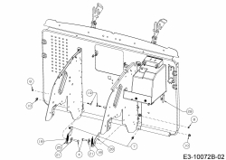 Ersatzteile WOLF-Garten Rasentraktor 95.165 H Typ: 13CDA1VB650  (2018) Anschlag Batterieabdeckung, Sperrklinken Grasfangsack 