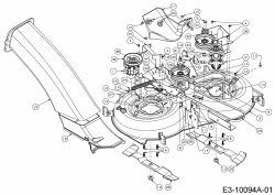 Ersatzteile WOLF-Garten Rasentraktor GLTT 165.95 H Typ: 13BDA1VB650  (2017) Mähwerk B (37/95cm) 