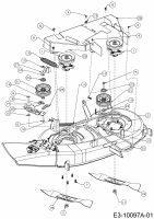 Cub Cadet Ersatzteile Rasentraktoren XT1 OS96 13A8A1CF603  (2017) Mähwerk F (38/96cm)