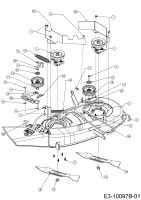 Cub Cadet Ersatzteile Rasentraktoren XT1 OS96 13A8A1CF603  (2019) Mähwerk F (38/96cm)