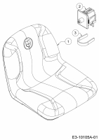 Ersatzteile WOLF-Garten Rasentraktor 106.185 H Typ: 13ALA1VR650  (2019) Sitz, Sitzschalter 