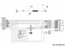 Ersatzteile WOLF-Garten Rasentraktor 106.185 H Typ: 13ALA1VR650  (2017) Schaltplan Armaturenbrett 