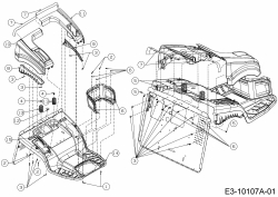 Ersatzteile WOLF-Garten Rasentraktor 106.185 H Typ: 13ALA1VR650  (2017) Sitzwanne 