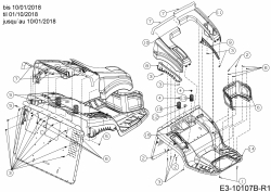 Ersatzteile MTD Rasentraktor 23/42 K Typ: 13AQA1KR308  (2018) Sitzwanne bis 10/01/2018 