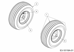 Cub Cadet Ersatzteile Zero Turn XZ2 117I 17CICBDT603  (2017) Räder vorne 13x5