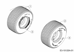 Ersatzteile Massey Ferguson Zero Turn MF 50-22 ZT Typ: 17ARCACQ695  (2017) Räder hinten 18x9.5