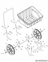 Ersatzteile Zubehör handgeführte Geräte Gartenwagen / Schubkarren 45-0528  (196-070-000) Typ: 196-070-000  (2018) Grundgerät