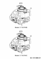 Ersatzteile WOLF-Garten Benzin Rasenmäher ohne Antrieb A 4200 Typ: 11B-LOSC650 (2020) Motor MTD 