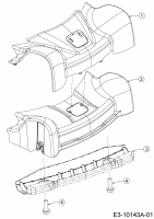 Ersatzteile WOLF-Garten Benzin Rasenmäher mit Antrieb Expert 530 A Typ: 12C-PUKC650  (2018) Abdeckung Vorderachse 