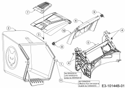 Ersatzteile WOLF-Garten Benzin Rasenmäher mit Antrieb Expert 530 A Typ: 12C-PUKC650  (2018) Grasfangsack, Heckklappe, Leitstück hinten 