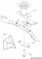 Ersatzteile WOLF-Garten Benzin Rasenmäher mit Antrieb A 530 ASPHWIS Typ: 12AYPV7E650  (2018) Messer, Messeraufnahme, Mulchstopfen 