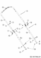 Ersatzteile WOLF-Garten Benzin Rasenmäher mit Antrieb A 5300 A Typ: 12A-POKC650  (2018) Holm 