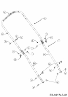 Ersatzteile WOLF-Garten Benzin Rasenmäher mit Antrieb A 5300 A Typ: 12A-POKC650 (2019) Holm 