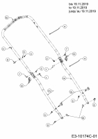 Ersatzteile WOLF-Garten Benzin Rasenmäher mit Antrieb A 5300 A Typ: 12A-POKC650 (2020) Holm bis 19.11.2019 