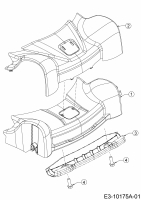 Ersatzteile WOLF-Garten Benzin Rasenmäher mit Antrieb A 5300 A Typ: 12A-POKC650  (2017) Abdeckung Vorderachse 