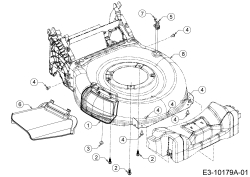 Cub Cadet Ersatzteile Motormäher mit Antrieb LM3 CR46SG 12ABTV5E603G  (2019) Deflektor, Mähwerksgehäuse, Mulchklappe