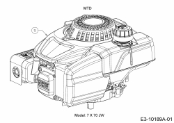 Ersatzteile MTD Rasentraktor Minirider 60 RDE Typ: 13AA26SC600  (2017) Motor MTD 