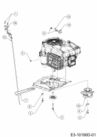 Ersatzteile MTD Rasentraktor Minirider 76 SDE Typ: 13C726JD600 (2021) Gaszug, Motorkeilriemenscheibe, Motorzubehör 