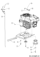 Cub Cadet Ersatzteile Rasentraktoren LR2 MS76 13A721JD603 (2021) Gaszug, Motorkeilriemenscheibe, Motorzubehör