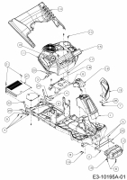 Ersatzteile MTD Rasentraktor Mnirider 76 RDHE Typ: 13A721SD600  (2017) Frontgewicht, Verkleidungen 