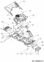 Ersatzteile MTD Rasentraktor Mnirider 76 RDHE Typ: 13B721SD600  (2020) Verkleidungen 