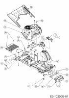 Ersatzteile WOLF-Garten Rasentraktor Scooter Pro Typ: 13A726HD650  (2019) Verkleidungen 