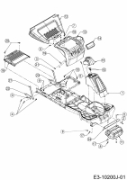 Ersatzteile MTD Rasentraktor Minirider 60 RDHE Typ: 13AW21SC600  (2019) Verkleidungen 