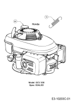 Cub Cadet Ersatzteile Motormäher mit Antrieb XM2 ER53 12AQZALQ603 (2020) Motor Honda, Zugfeder