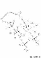 Ersatzteile WOLF-Garten Benzin Rasenmäher mit Antrieb S 4600 B Typ: 12A-TR5L650  (2019) Holm 