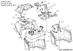 Cub Cadet Ersatzteile Rasentraktoren LX 42 13AZA4CS330  (2017) Armaturenbrett ab 04.01.2017