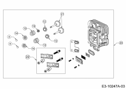 Ersatzteile MTD-Motoren Vertikal 4P90JHB Typ: 752Z4P90JHB  (2013) Zylinderkopf