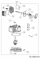 Ersatzteile MTD-Motoren Vertikal 4P90JHD Typ: 752Z4P90JHD  (2016) Motordichtsatz