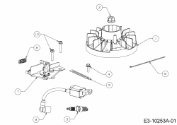 Ersatzteile MTD-Motoren Vertikal 5X65RH Typ: 752Z5X65RH  (2018) Zündung