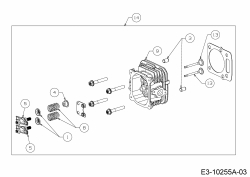 Ersatzteile MTD-Motoren Vertikal 1P61NHB Typ: 752Z1P61NHB  (2016) Zylinderkopf