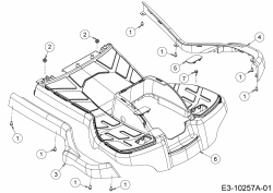 Ersatzteile WOLF-Garten Rasentraktor Scooter Hydro Typ: 13A221SD650  (2019) Trittbrett 