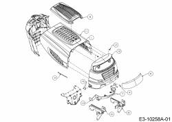 Ersatzteile WOLF-Garten Rasentraktor E 13/92 T Typ: 13I2765E650  (2020) Motorhaube 5-Style 