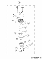Ersatzteile MTD-Motoren Vertikal 4P90JHE Typ: 752Z4P90JHE  (2020) Vergaser