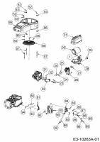 Ersatzteile MTD-Motoren Vertikal 8X90KUA Typ: 752Z8X90KUA  (2017) Gebläsegehäuse, Kraftstoffpumpe, Luftfilter, Reglerhebel