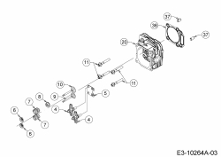 Ersatzteile MTD-Motoren Vertikal 5X70RH Typ: 752Z5X70RH  (2017) Zylinderkopf
