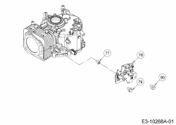Ersatzteile MTD-Motoren Vertikal 4P90JHE Typ: 752Z4P90JHE  (2020) Halteplatte Choke