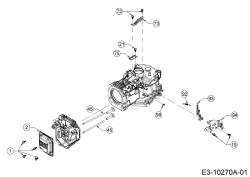 Ersatzteile MTD-Motoren Vertikal 7T84JU Typ: 752Z7T84JU  (2017) Reglerhebel, Ventildeckel