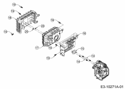 Ersatzteile MTD-Motoren Vertikal 7T84JU Typ: 752Z7T84JU  (2017) Auspuff