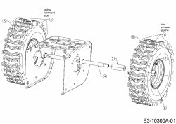 Cub Cadet Ersatzteile Schneefräsen 524 SWE 31AW53LR603  (2012) Räder